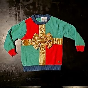 Tipsy Elves Toddler Christmas Bow Sweater